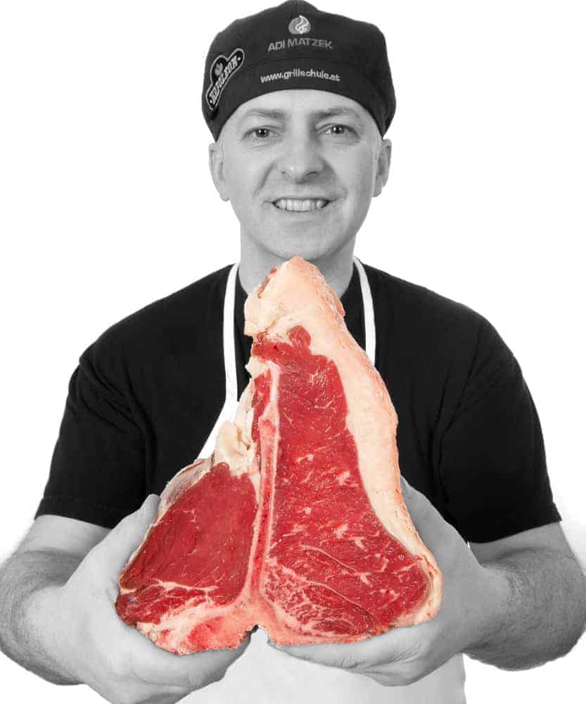 Adi Matzek mit Steak